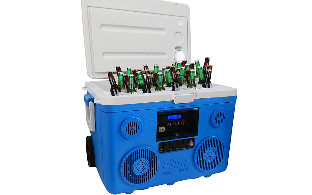 Cooler with speakers