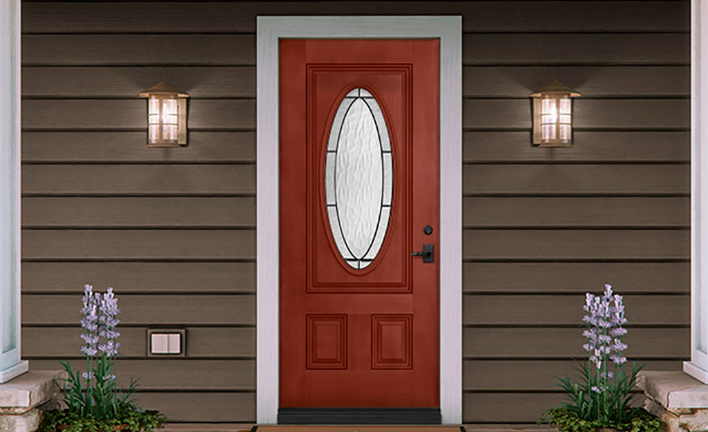 A fiberglass exterior door.