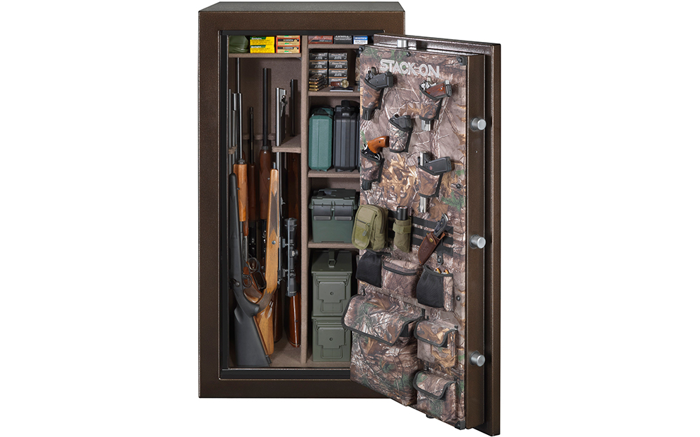 A gun vault with a thick door.