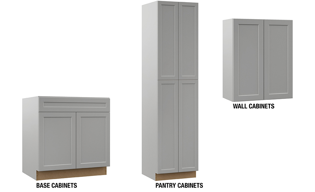 standard kitchen cabinet size chart