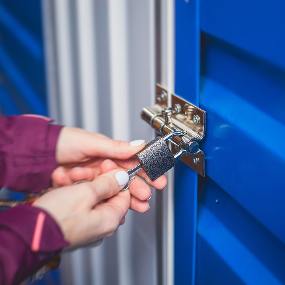 Securing a Container with a Lock Box and Security Lock 