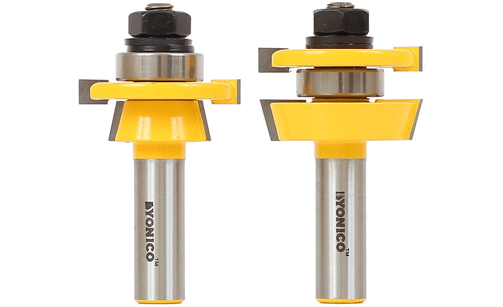 An image of two carbide-tipped router bits.