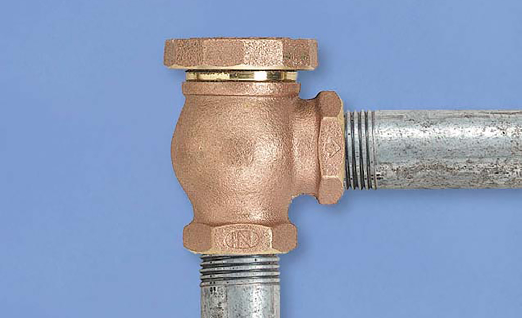 A sprinkler's backflow preventer.