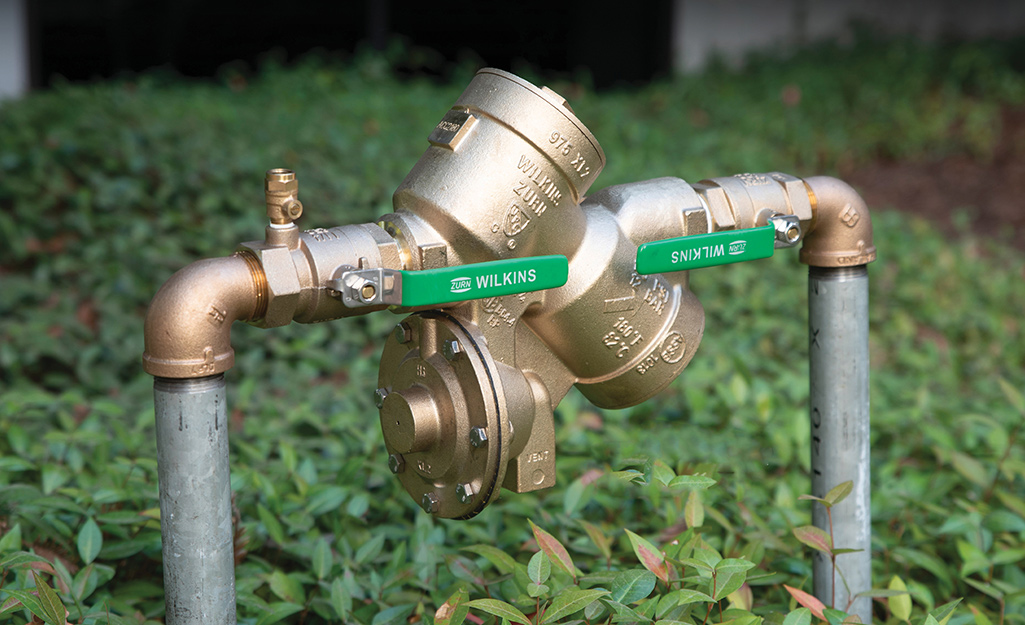 A bronze sprinkler system valve.