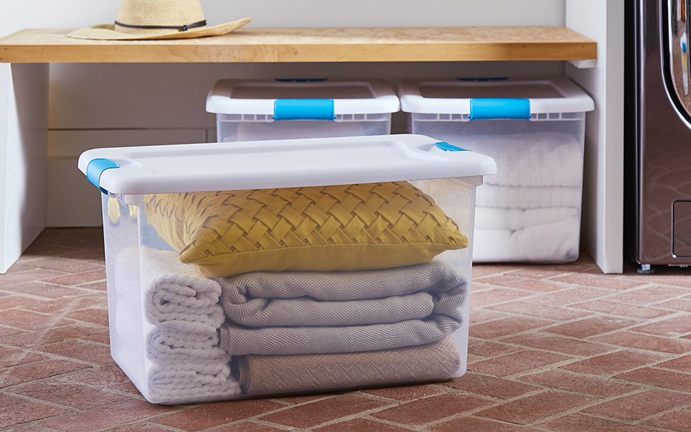 Storage ideas for blankets and comforters sale