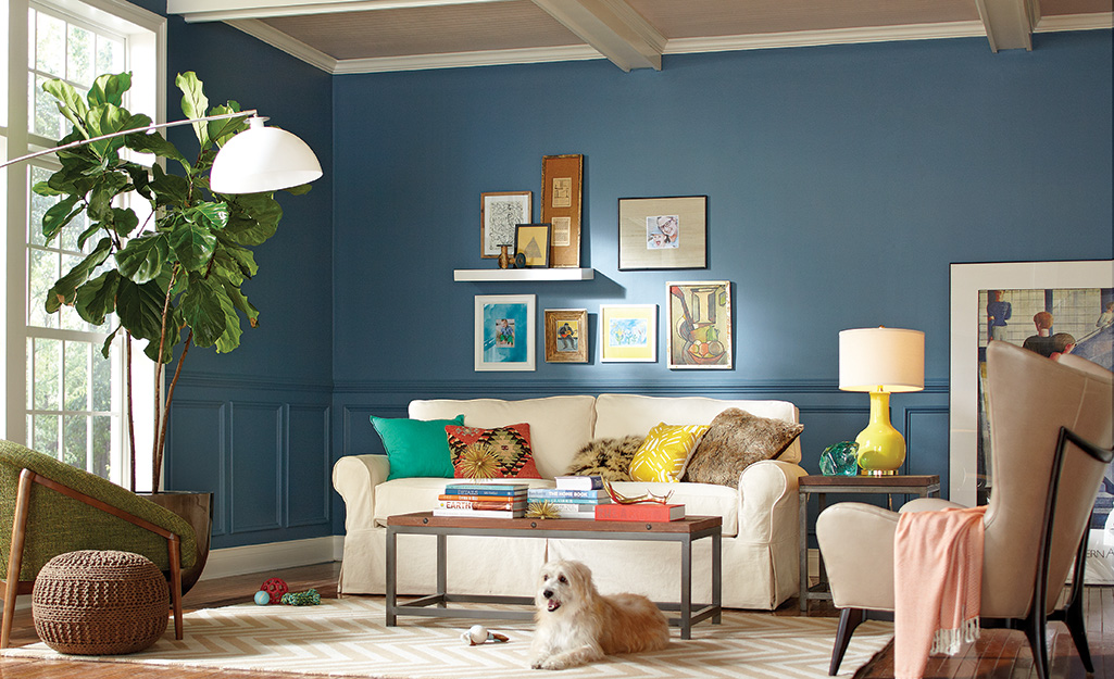 blue walls living room