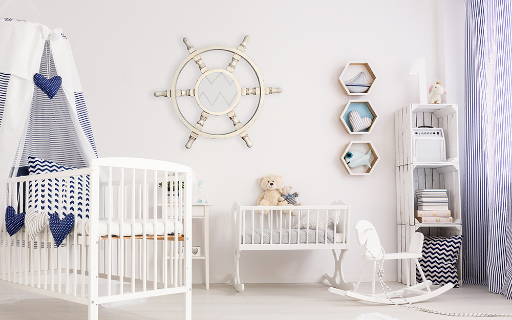 baby blue nursery decor