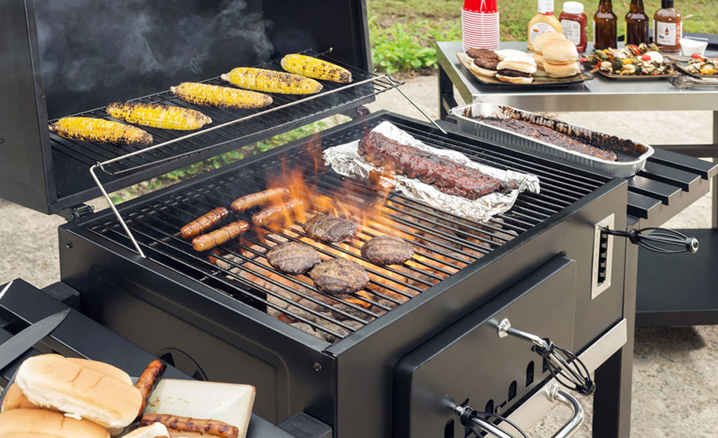 Can you use charcoal outlet on a gas grill