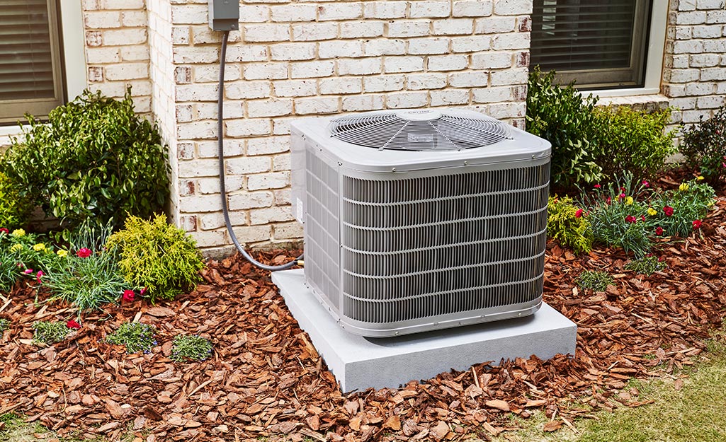 An outdoor air conditioning unit.