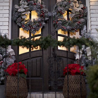 Classic Front Door Holiday Decor