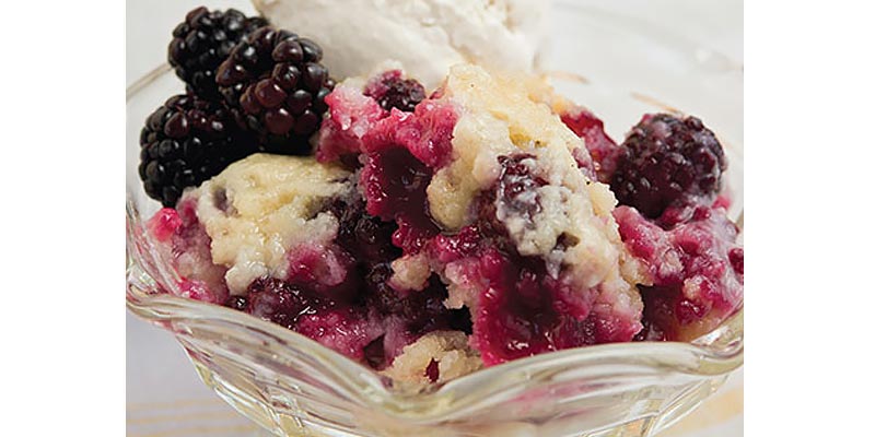 GRILLED BLACKBERRY COBBLER GRILLED BLACKBERRY COBBLER