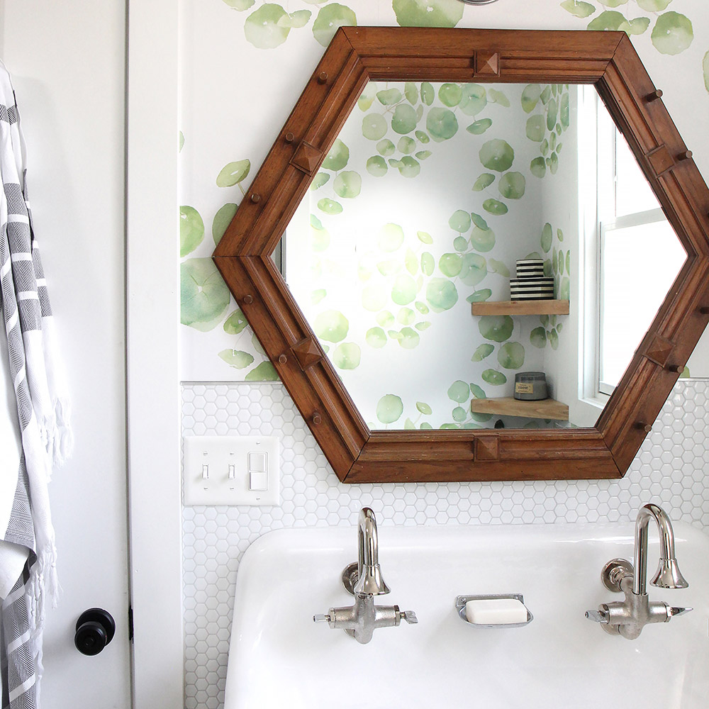 Diy Bathroom Adhesive Tile Backsplash, Tile Backsplash Bathroom