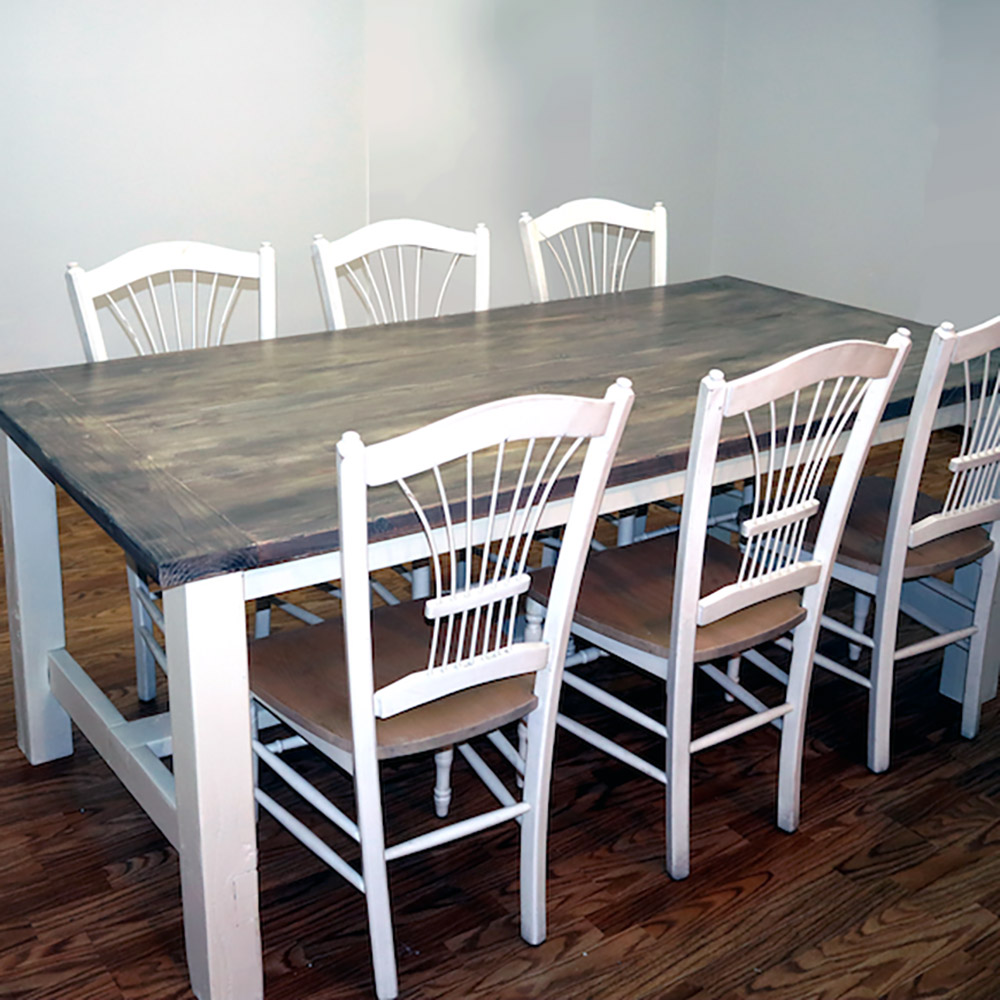 Grey stain on sale farmhouse table