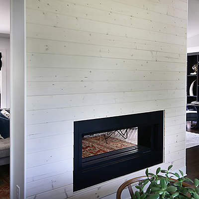 DIY Modern Shiplap Fireplace Featuring Beachwood Boards