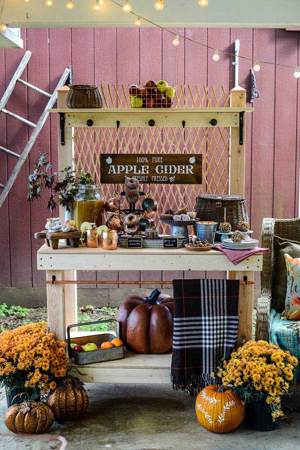 DIY Potting Bench + Apple Cider Bar - The Home Depot