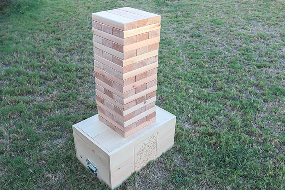 Hey! Play! Non-Traditional Giant Wooden Blocks Tower Stacking Game W350095  - The Home Depot