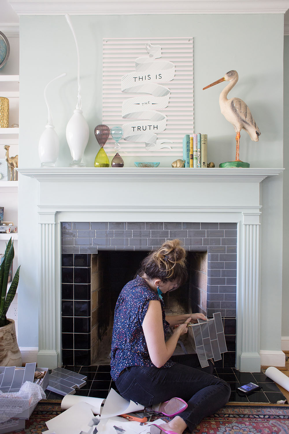 Diy Tile Fireplace Makeover The Home