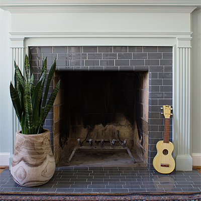 DIY Tile Fireplace Makeover