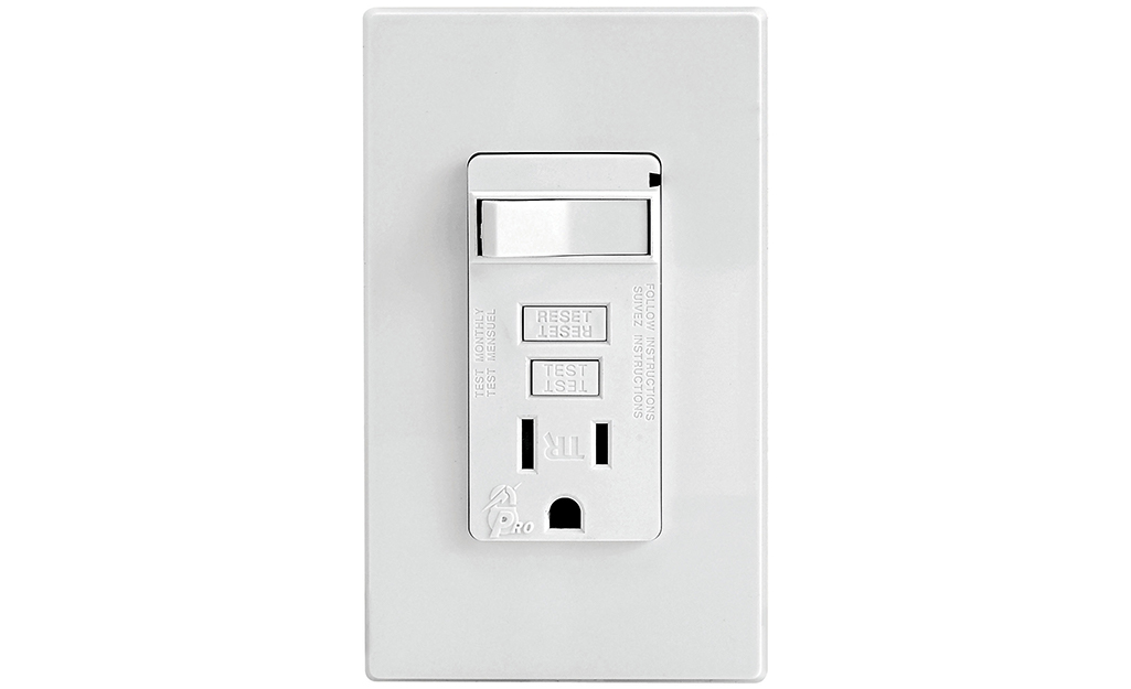 A combination outlet against a white background.