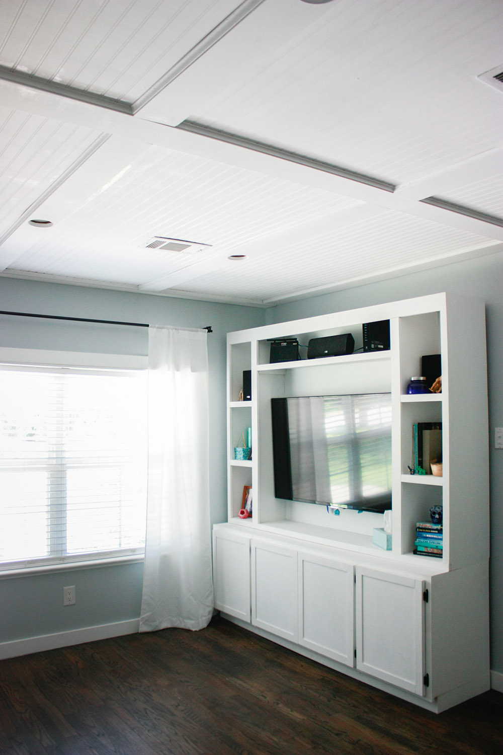 Faux Coffered Ceiling Using Beadboard