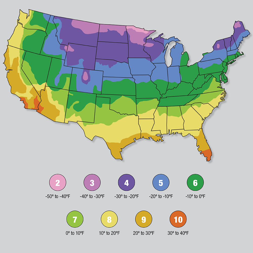Hardiness Zone Map at