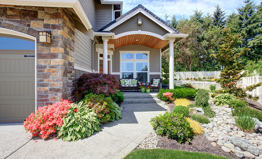 landscaping ideas for front entrance