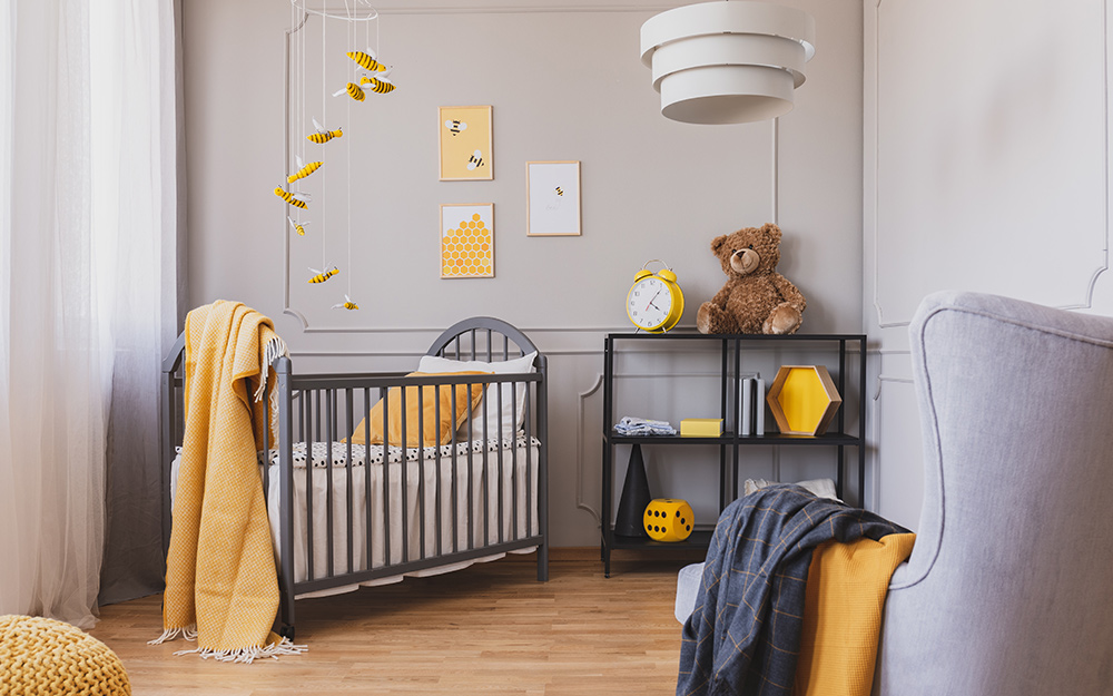 baby girl nursery ideas with dark furniture