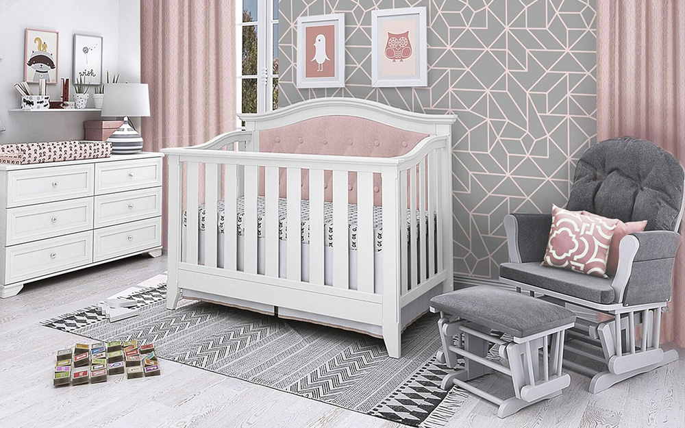 pink and white nursery ideas