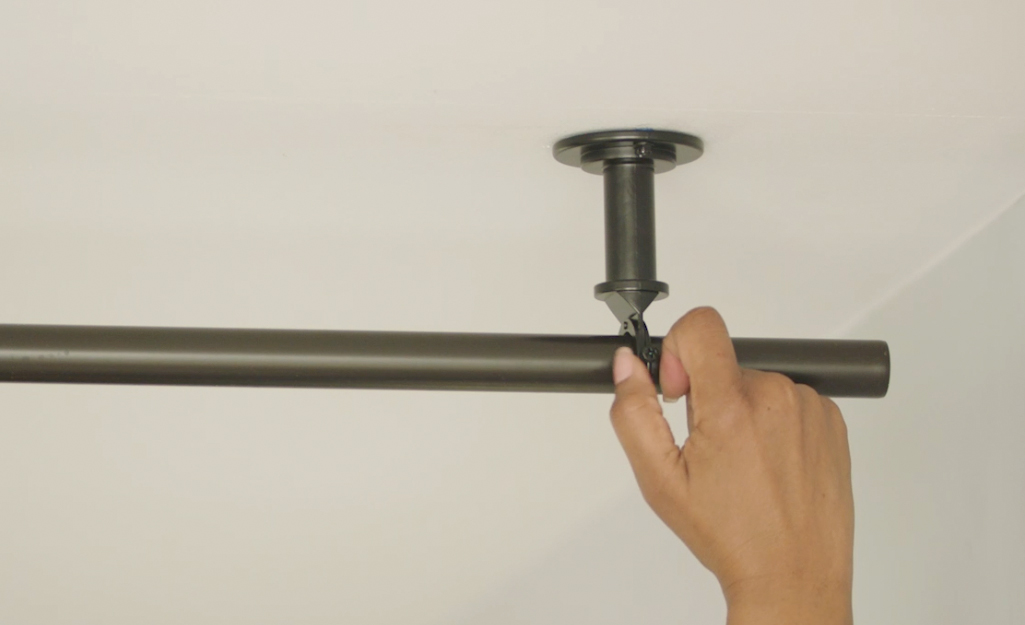 Hanging Curtains From The Ceiling, How To Install Curtain Rod On Ceiling