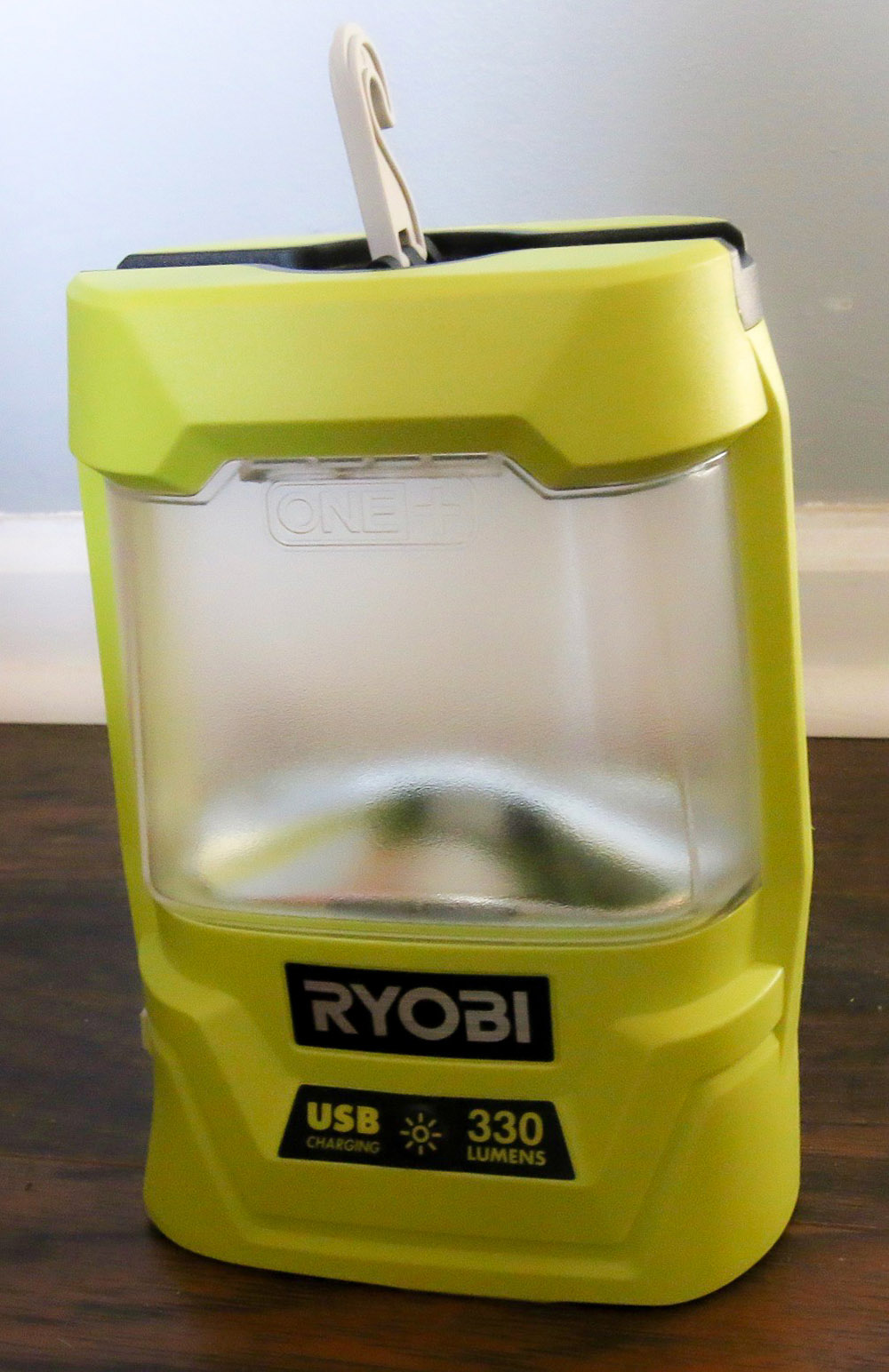 A Ryobi USB charging area light.