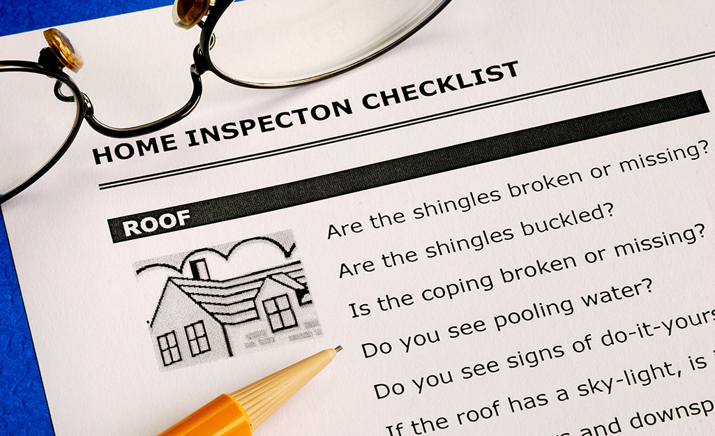 A close up of a home inspection template checklist.