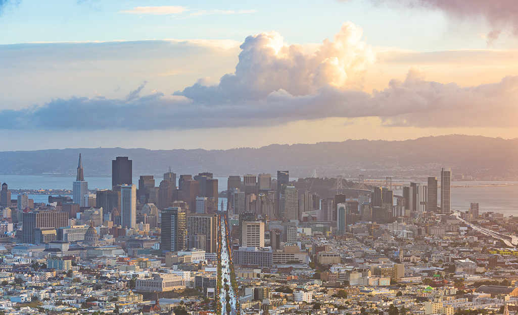 A city experiencing smog.