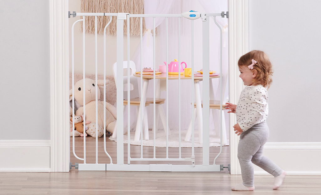 Baby Proofing Montgomery - This gated TV nook helps create a safer play  space for the little ones. #GatedTVNook #InfantSafety #ToddlerSafety  #ChildSafety #PreventTipsOvers #PreventAccidents #ChildProof #BabyProof