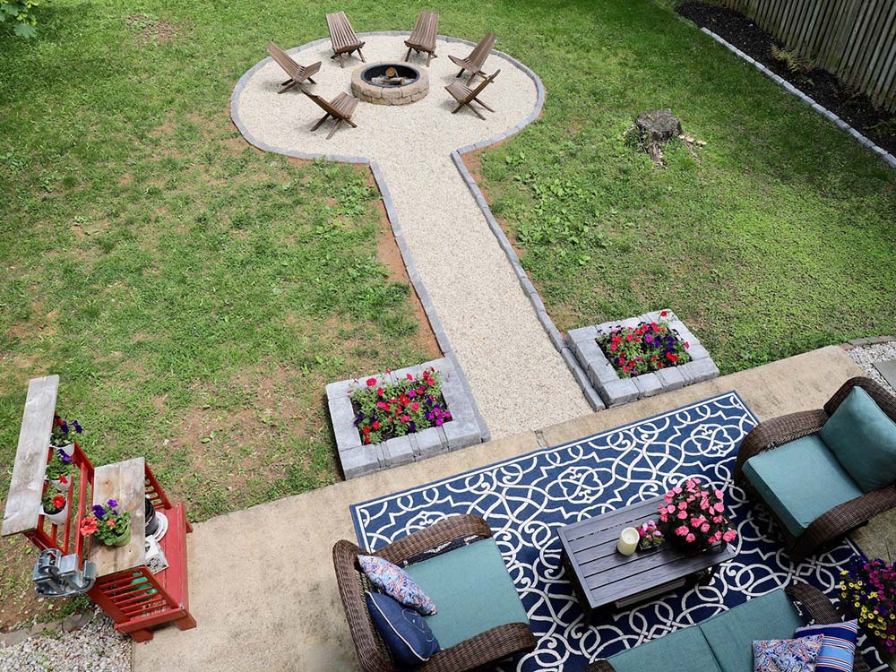 Diy Fire Pit With A Seating Area, Fire Pit On Concrete Base