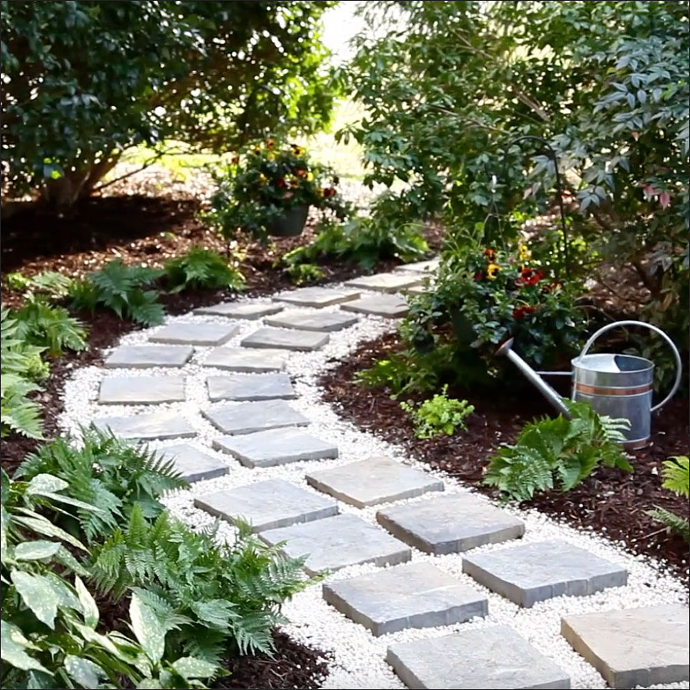 How to build a stone walkway on a slope