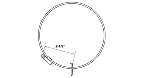 Diagram of a metal clamp Diagram of a metal clamp