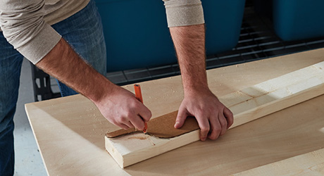 Cut the 2 inch x 4 foot boards Cut the 2 inch x 4 foot boards