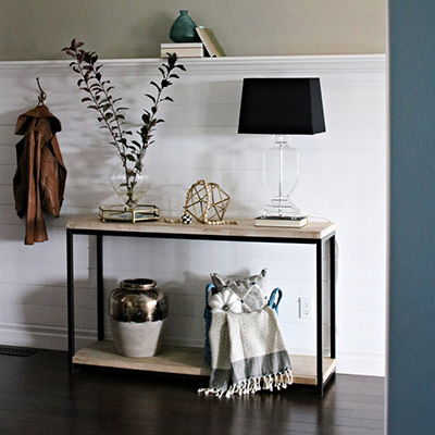 How to Build an Entryway Shiplap Wall