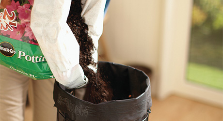 Fill tower with soil - Build a Flower Tower Fill tower with soil - Build a Flower Tower