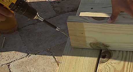 Drive screws two outermost slats - Build Picnic Table Drive screws two outermost slats - Build Picnic Table