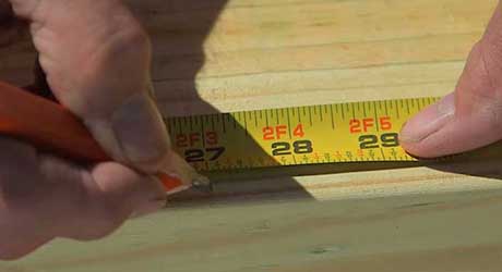 Cut off leg corners - Build Picnic Table Cut off leg corners - Build Picnic Table