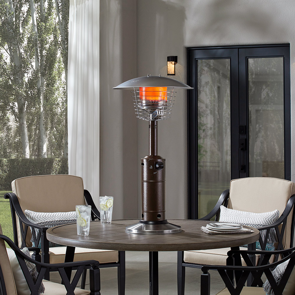 Table Top Hammer Bronze Pyramid Heater