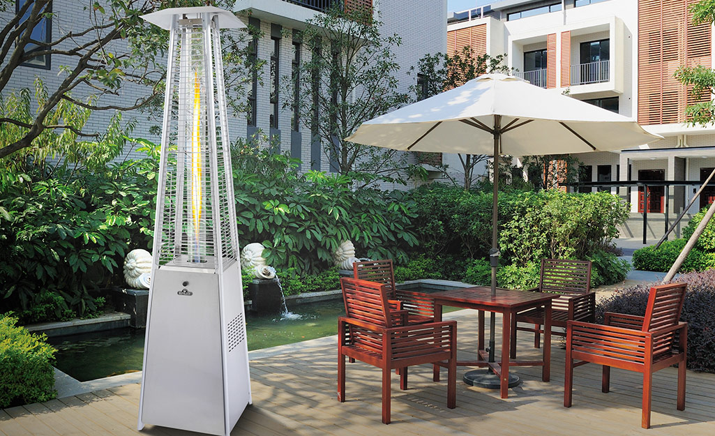 Patio heater outdoors