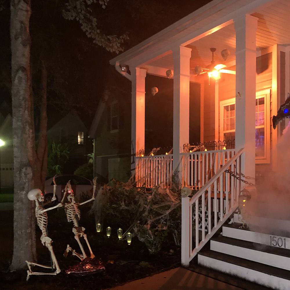 halloween porch lights