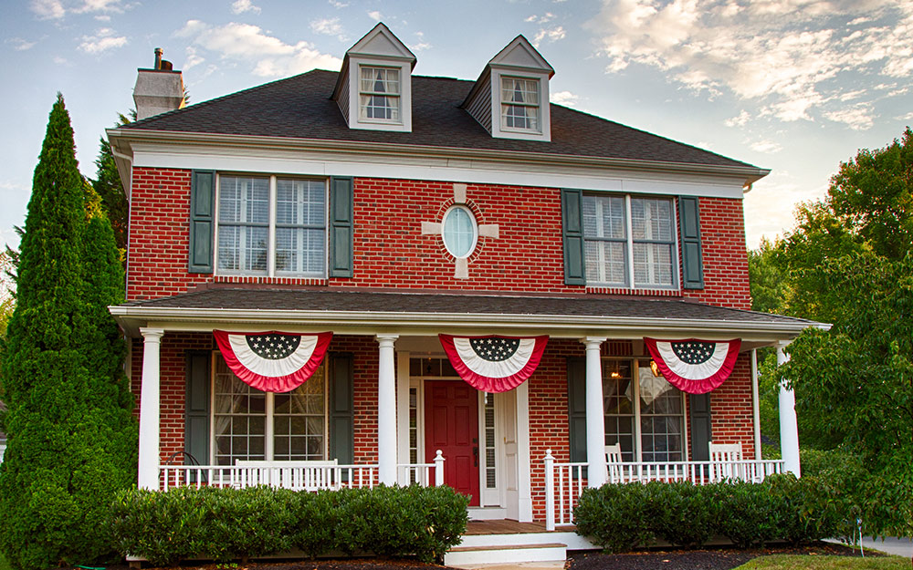 flags on houses