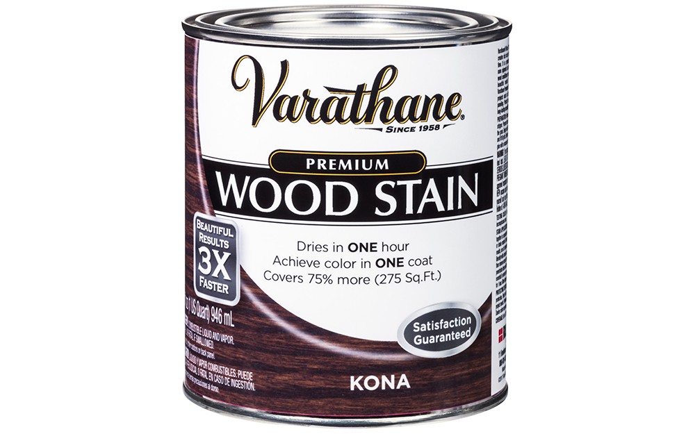 A can of wood stain on a white background. A can of wood stain on a white background.