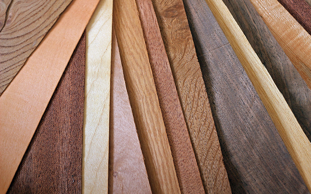 an array of different types of wood