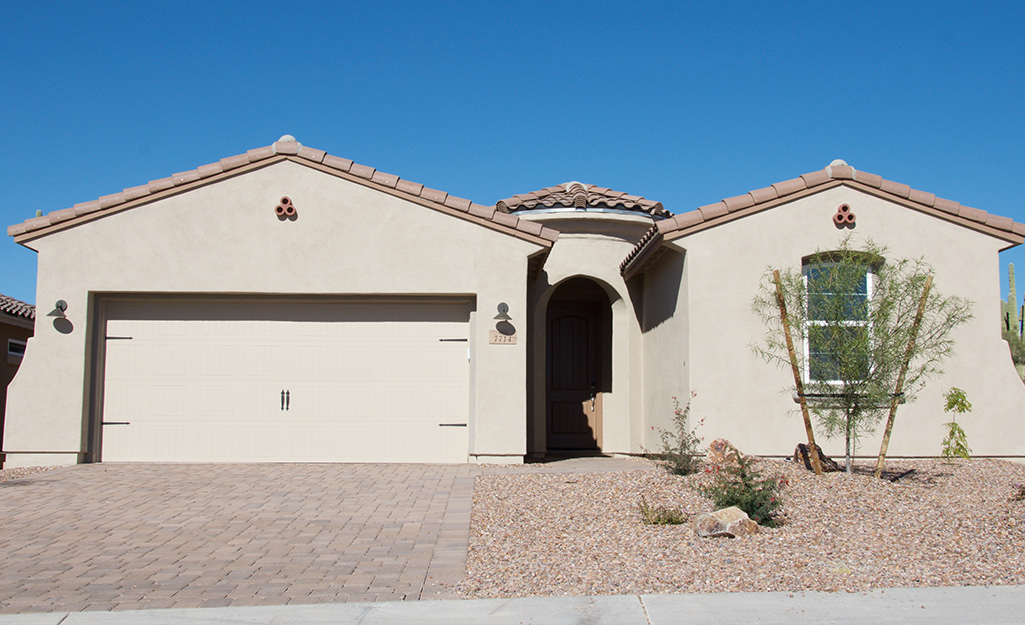 The exterior of a house.