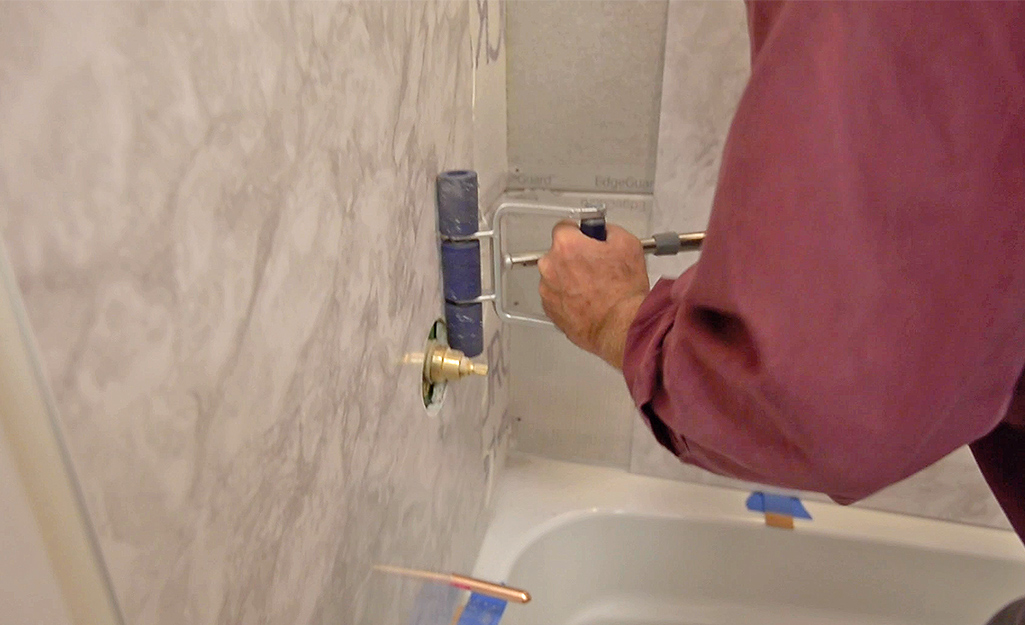 How To Install A Glue Up Shower Enclosure, How Do You Install Tub Surround Panels