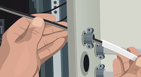 Run cable breaker panel - Install Circuit Breaker Run cable breaker panel - Install Circuit Breaker